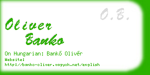 oliver banko business card